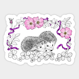 Hedgehog Valentine Sticker